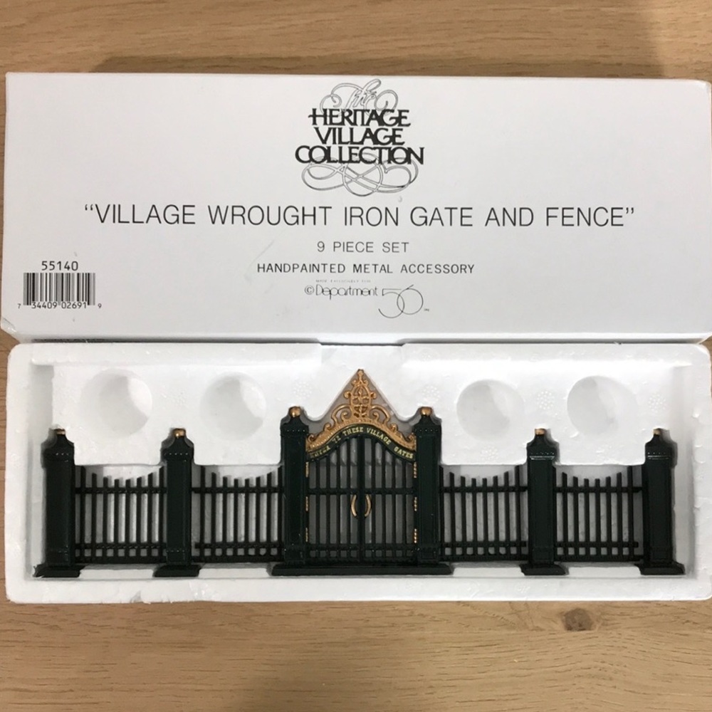 Dept 56 Village Wrought Iron Fence and Gate